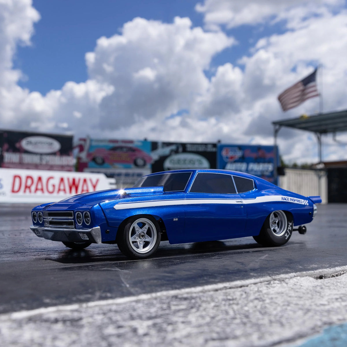 Blue 1/16 2 Wheel Drive Mini No Prep Drag Car RTR O512555