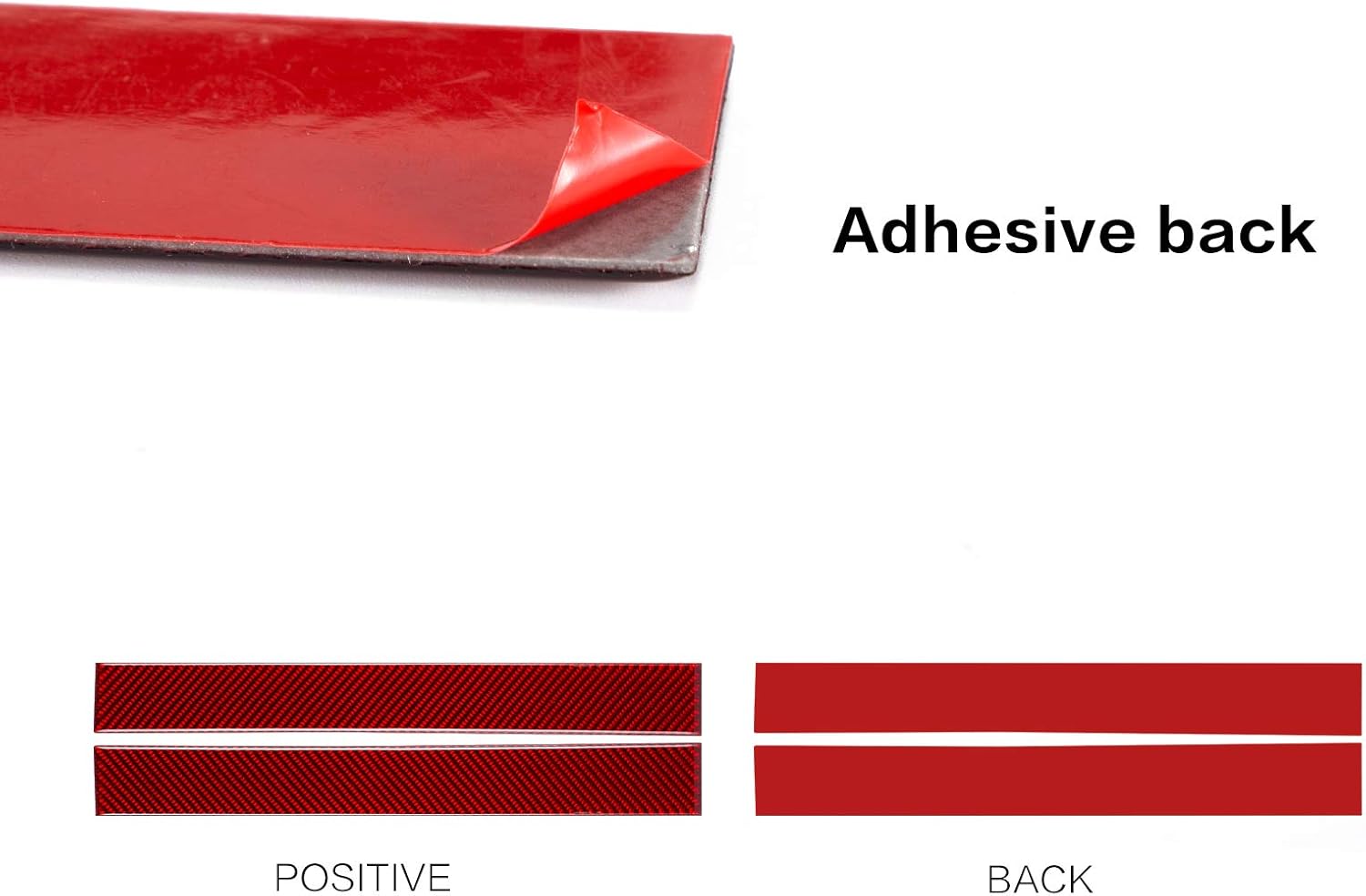 Carbon Fiber Red Interior Door Handle Trim Cover for Ford F150 2015-2020 4PCS T40859