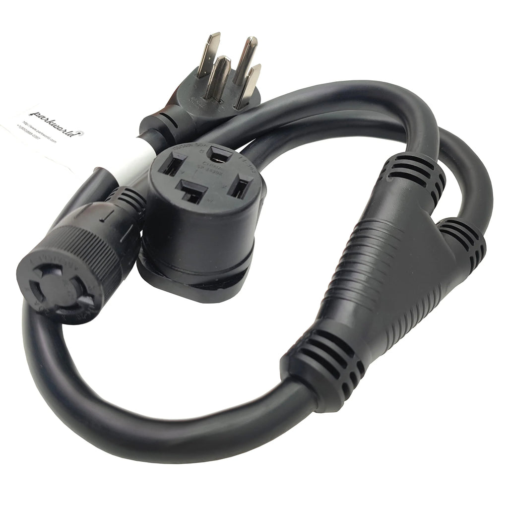 NEMA 14-30P to L14-20R Splitter Cord, 3 Feet S551