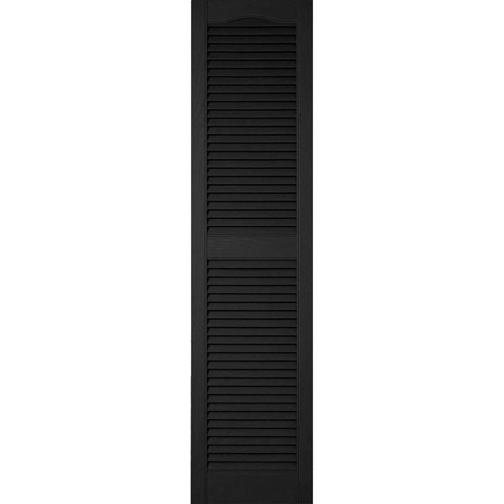 Black Vinyl Open Louver Shutters I9923