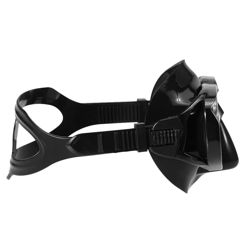 Freediving Snorkel Set with Tempered Glass Lens Goggles C652