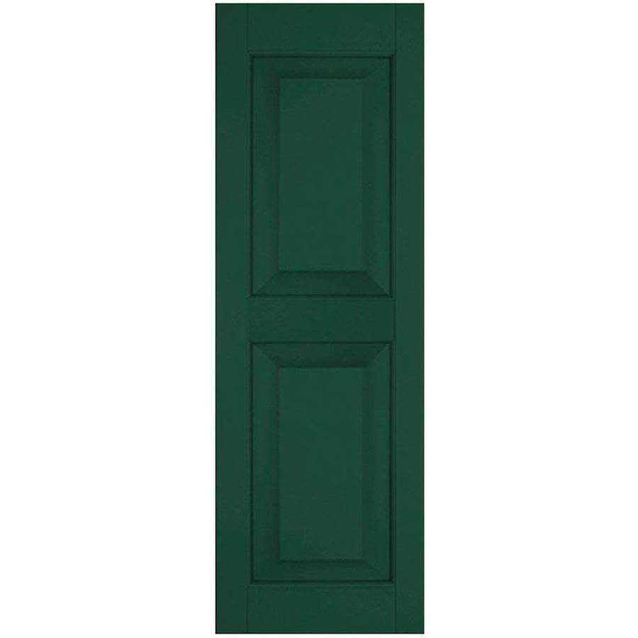 18 in. x 48 in. Exterior Real Wood Raised Panel Shutters Pair L523343
