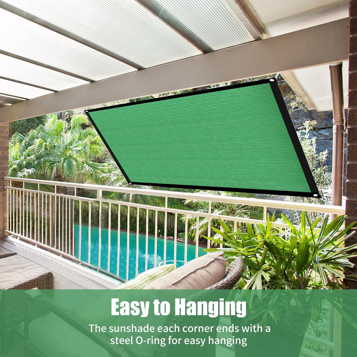 Sun Shade Sail Canopy 3 X 4M Breathable Greenhouse Cover P754349