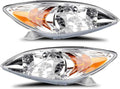 Headlight Assembly Pair with Bulbs for Toyota Camry 2002 2003 2004 R5068