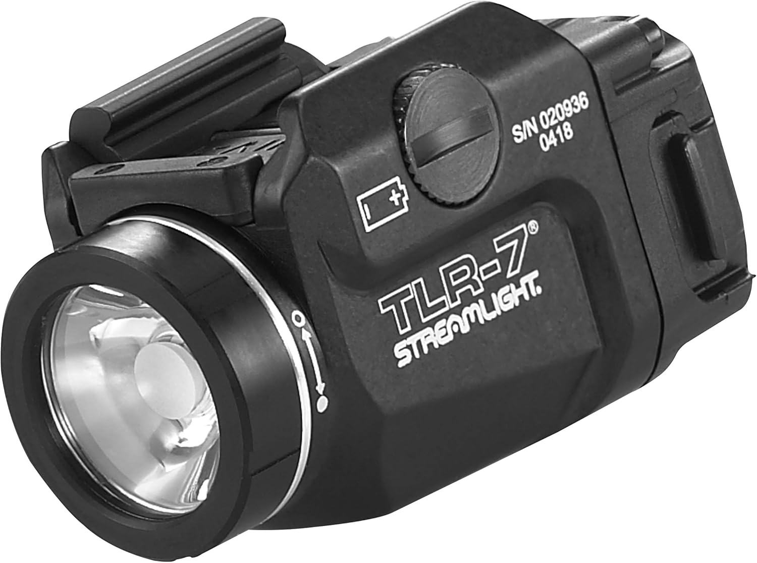 Black Rail Mounted Tactical Weapon Light with Side Switch U983118