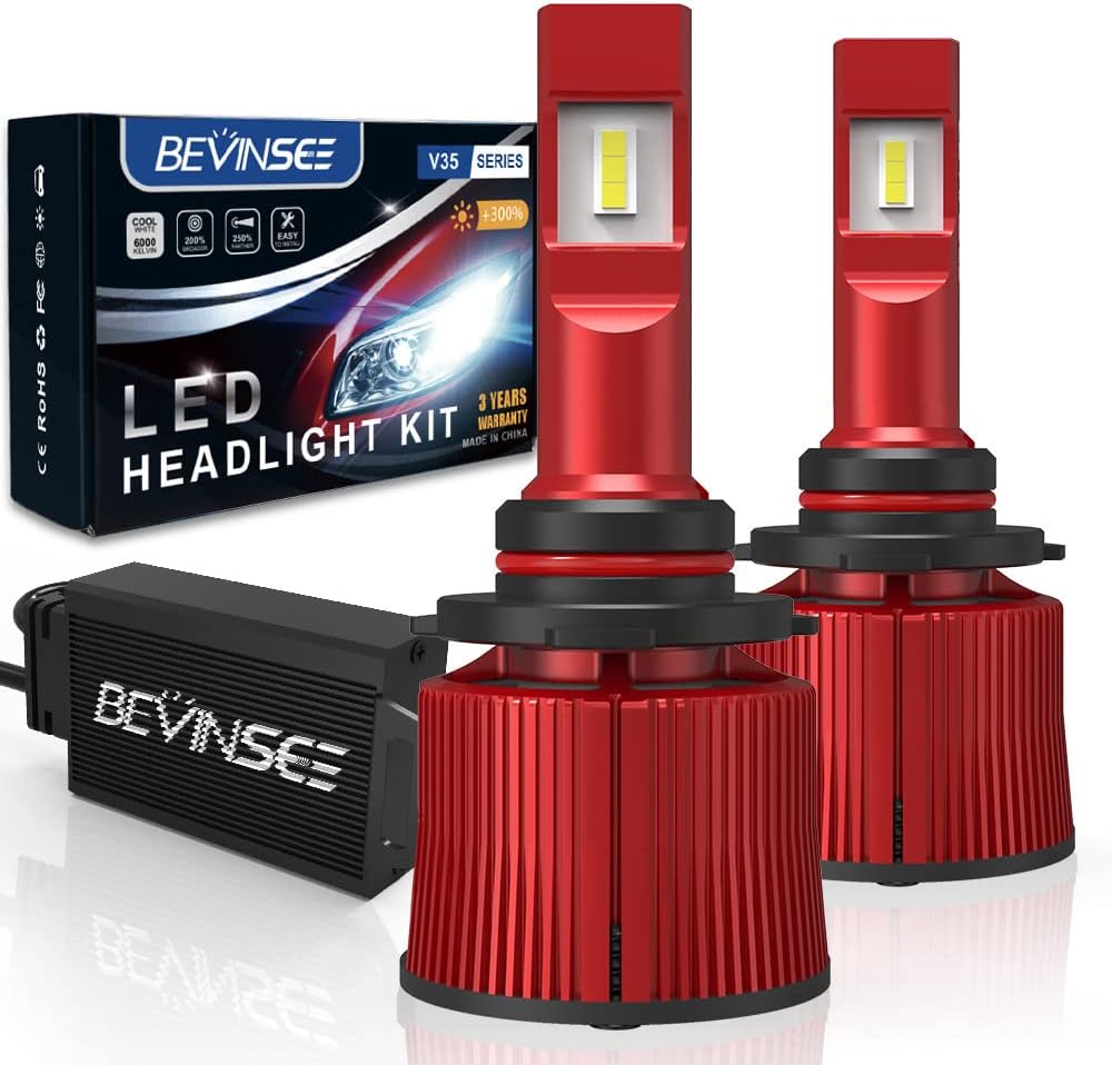 H7 LED Headlight Bulbs 2pcs White 6000k E54354