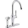 Single-Handle Kitchen Faucet with Sidespray Y32587