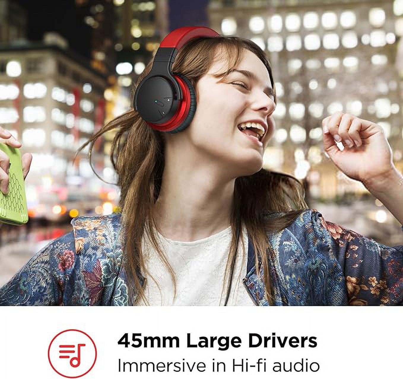 Open Box Active Noise Cancelling Over Ear Bluetooth Headphones T80373