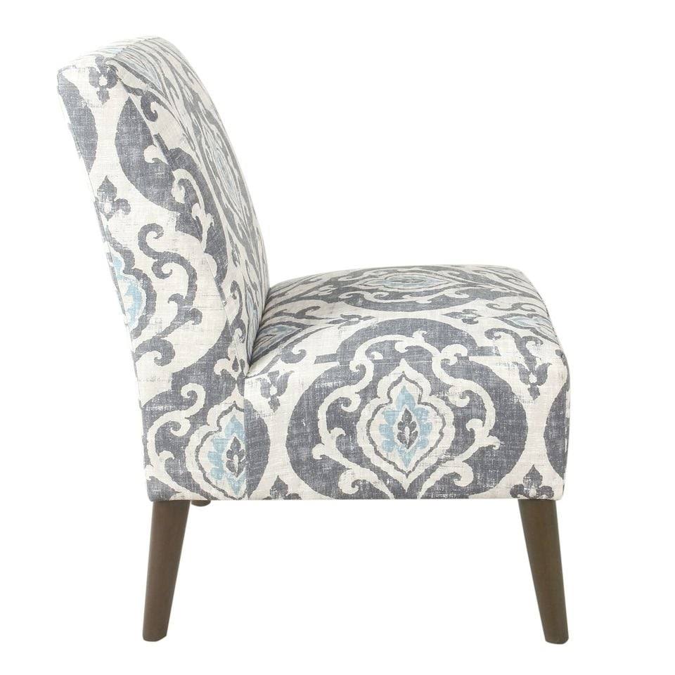 Navy Blue Armless Dining Accent Chair S8607