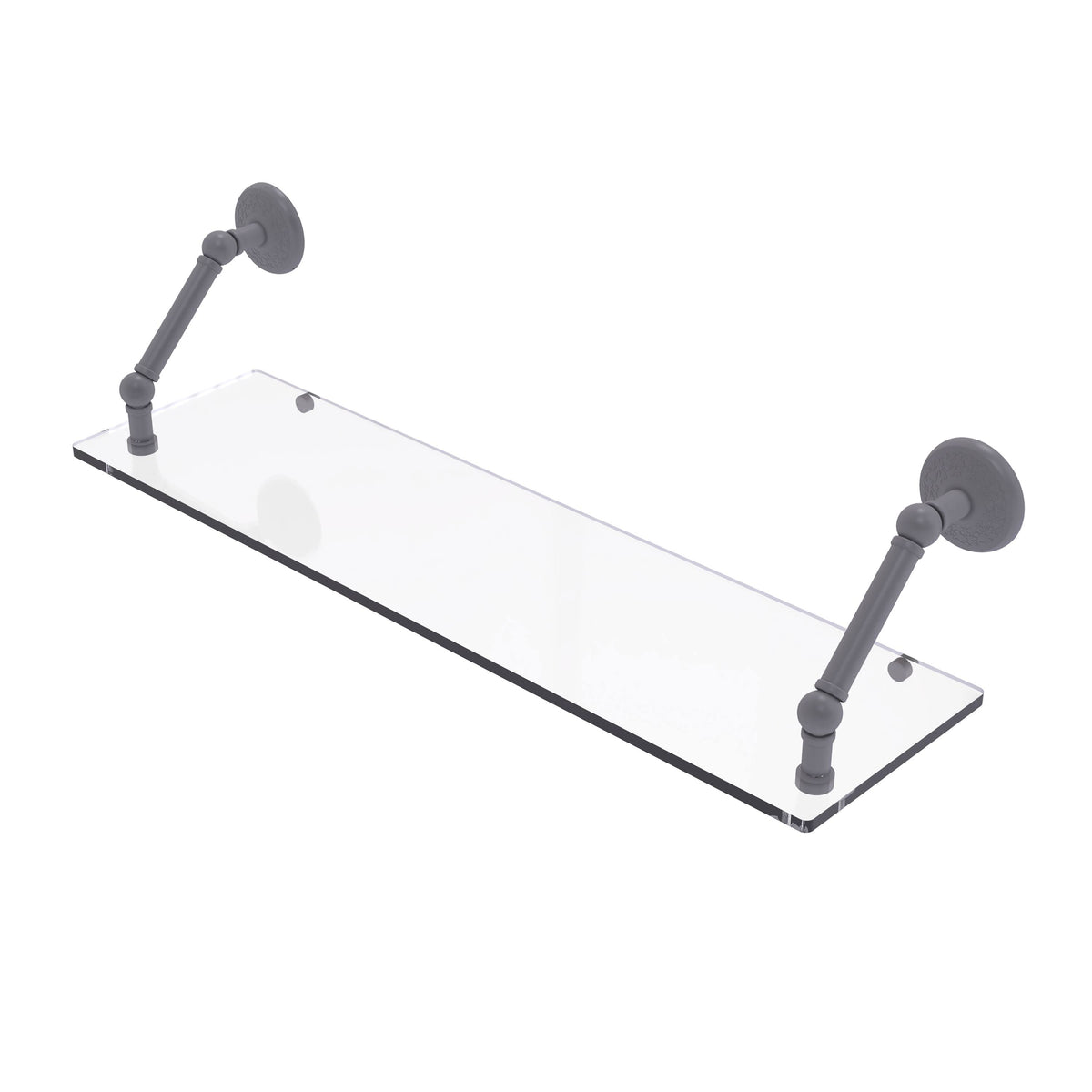 Matte Gray 30 inch Floating Glass Shelf C25126