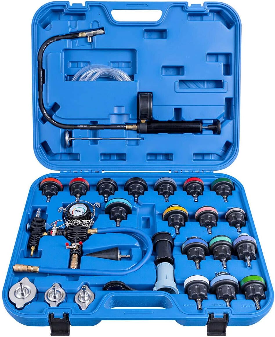 28-Piece Radiator Pressure Tester Cooling System Tool Kit with Carrying Case W9943