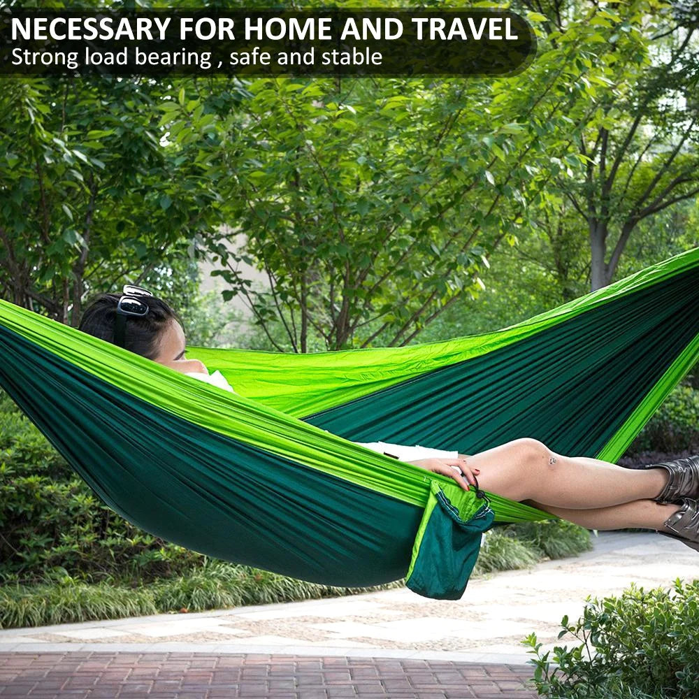 Camping Hammock Double & Single Portable Nylon Parachute Hammocks Q8950