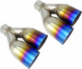 Polished Stainless Steel Dual Exhaust Tips 2.5" Inlet 3.5" Outlet Pack of 2 D3262