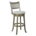 Antique Grey Swivel Stool with Solid Back P663253