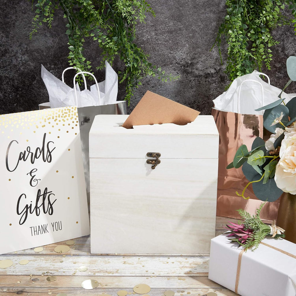 White Rustic Card Box X924989