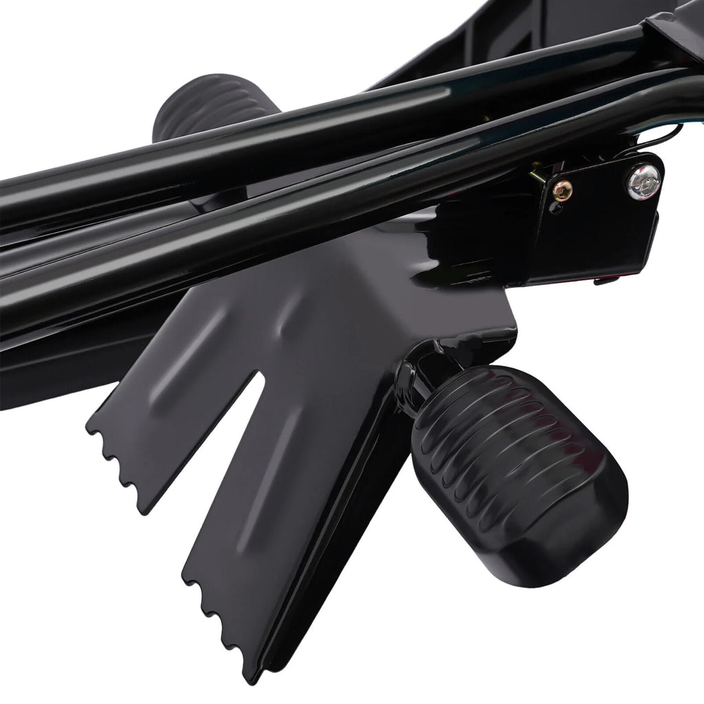 Blue Snow Sled with Steering Wheel and Double Brake Pull Rope E833803