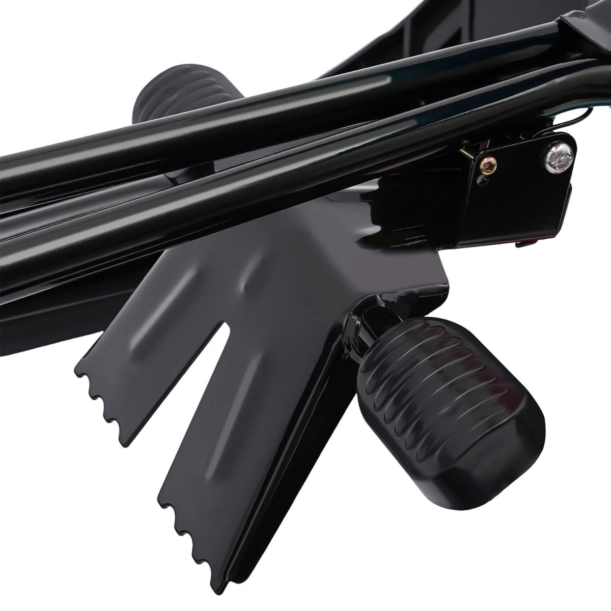 Blue Snow Sled with Steering Wheel and Double Brake Pull Rope E833803
