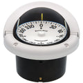 White Flat Dial Boat Compass with Green Light & Flush Mount Z11223