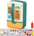 Kids Kitchen Toys Fridge Refrigerator Play Kitchen Set with Accessories Music and Light F7481