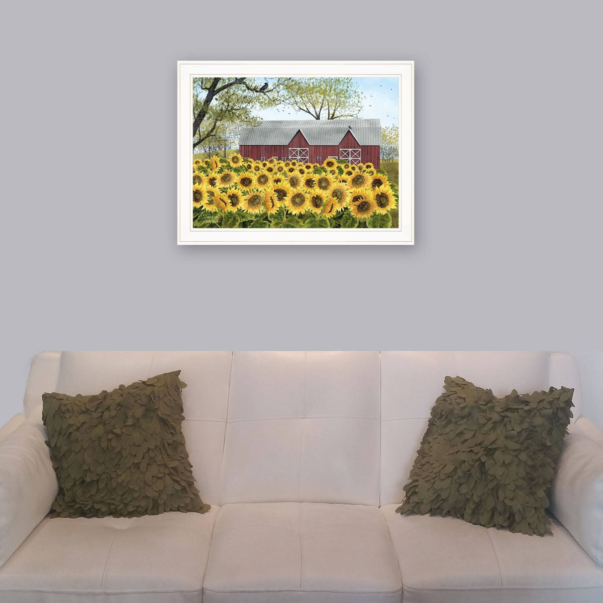 White Frame Framed Print U5523