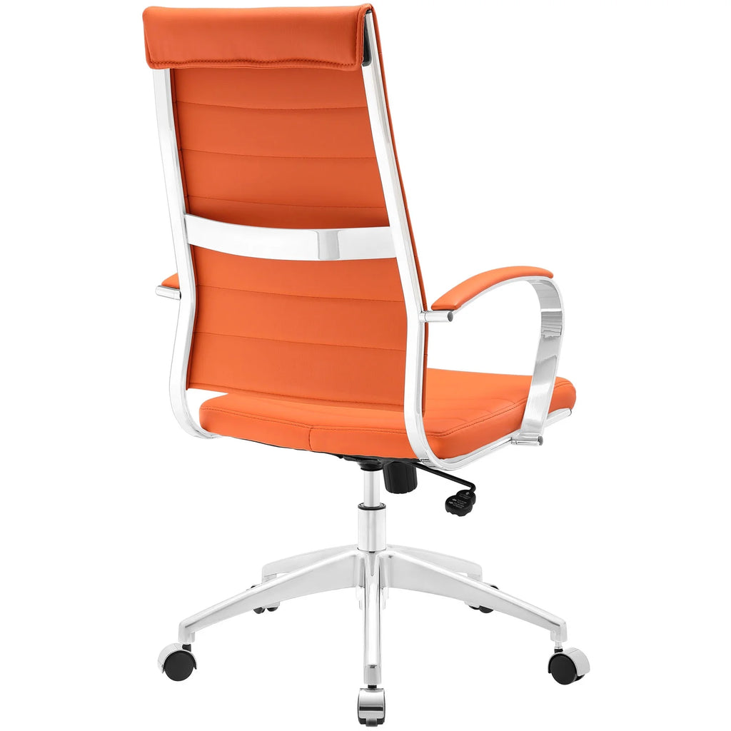 Orange Faux Leather Highback Office Chair O86813