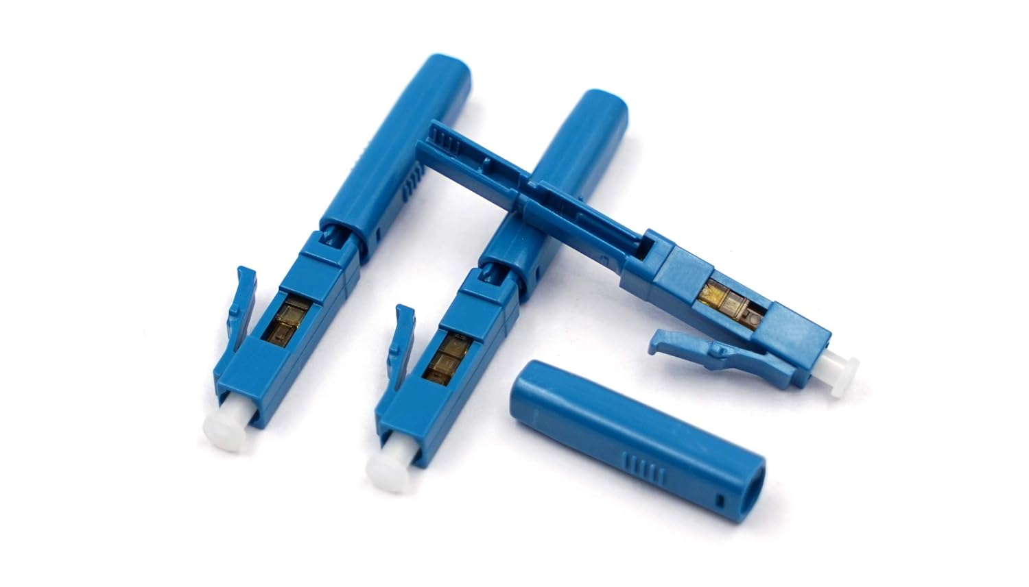 100pcs LC UPC Fiber Optic Quick Connector Single Mode 9/125 Fiber Mechanical Connectors V91244