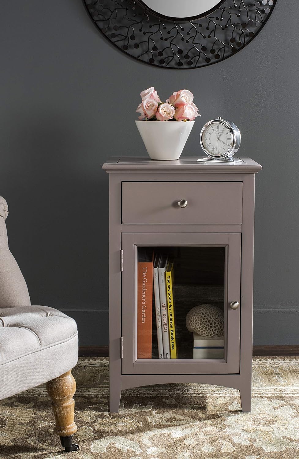 French Grey End Table Z285634