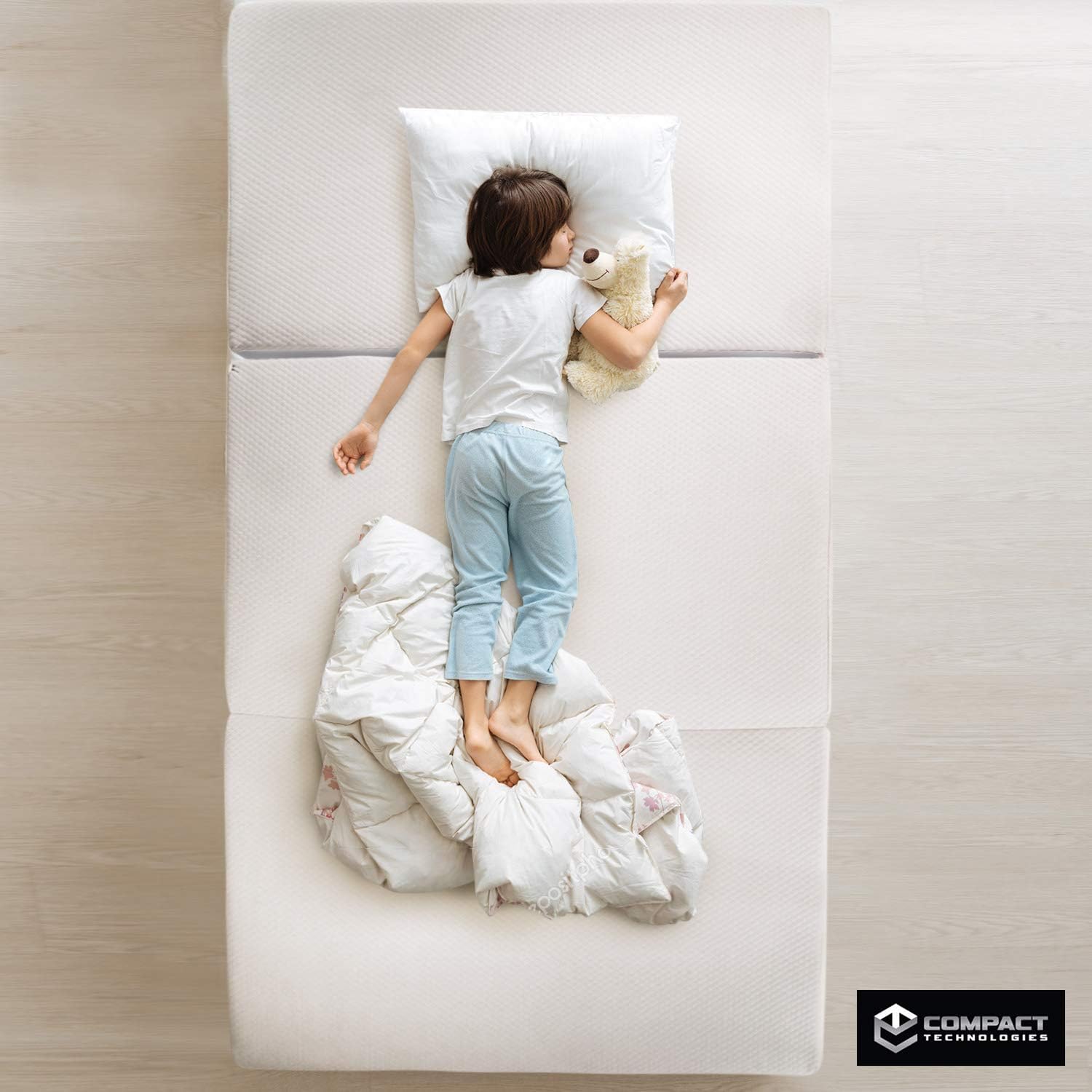 Twin Tri-Fold 6 Inch Memory Foam Mattress with Case E297311