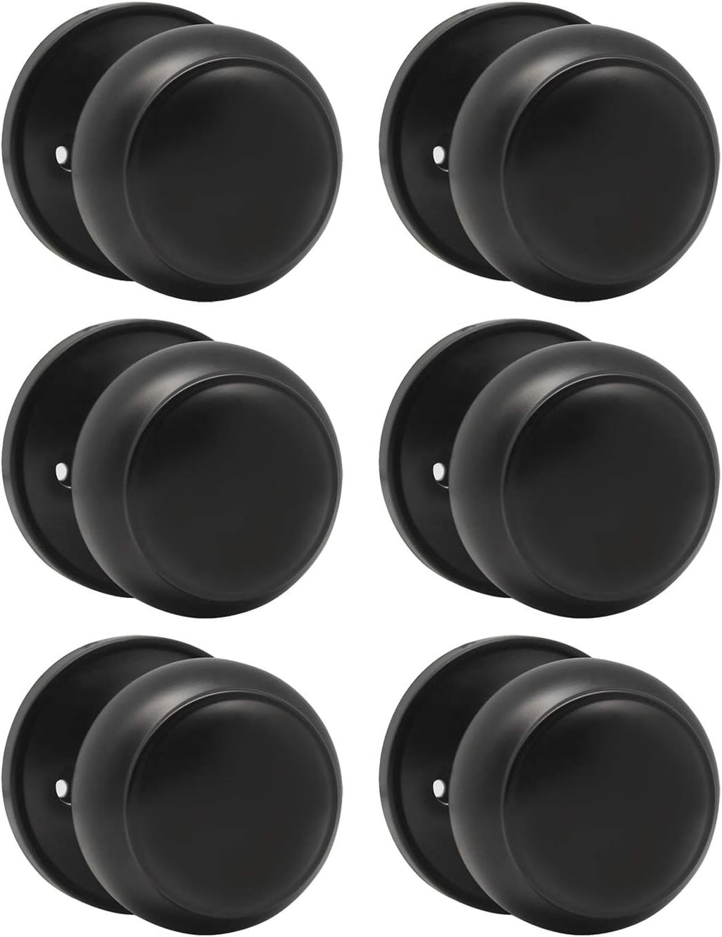 5 Pack Matte Black Entry Door Knob and Deadbolt Lock Set I863