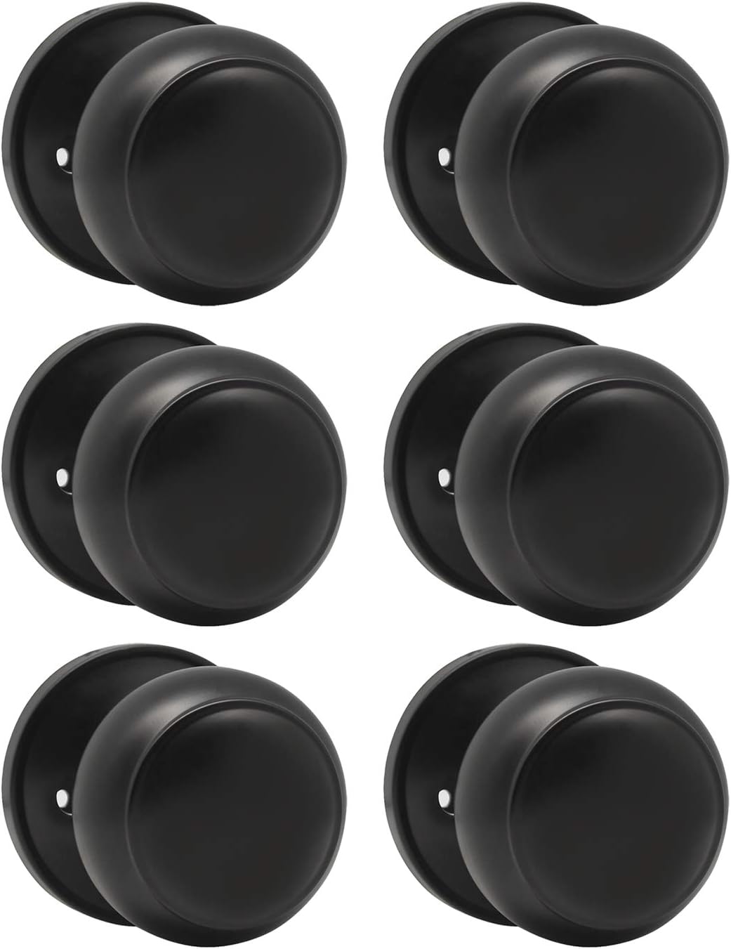 5 Pack Matte Black Entry Door Knob and Deadbolt Lock Set I863