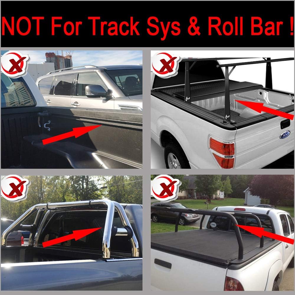 Soft Roll Up Truck Bed Tonneau Cover Black S22142