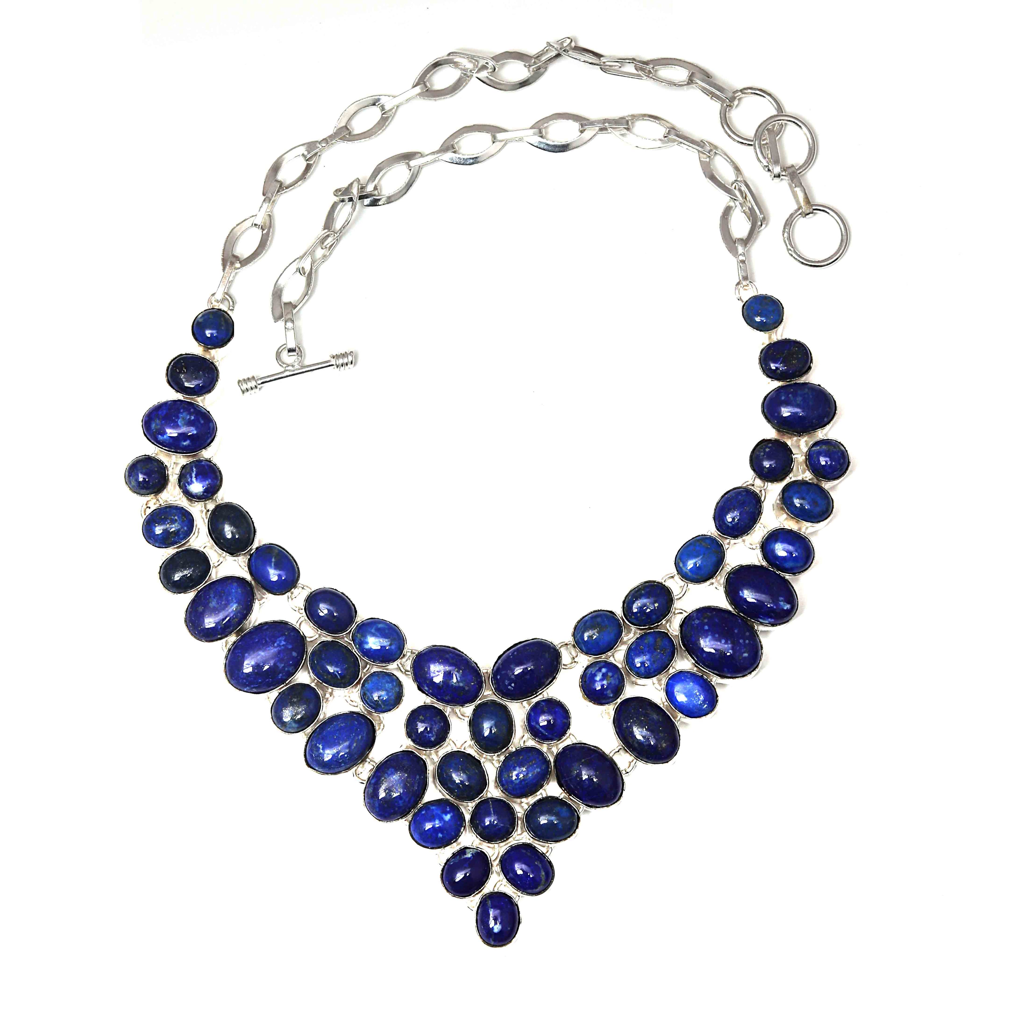 Lapis Lazuli Cabochon Gemstone Necklace W83842