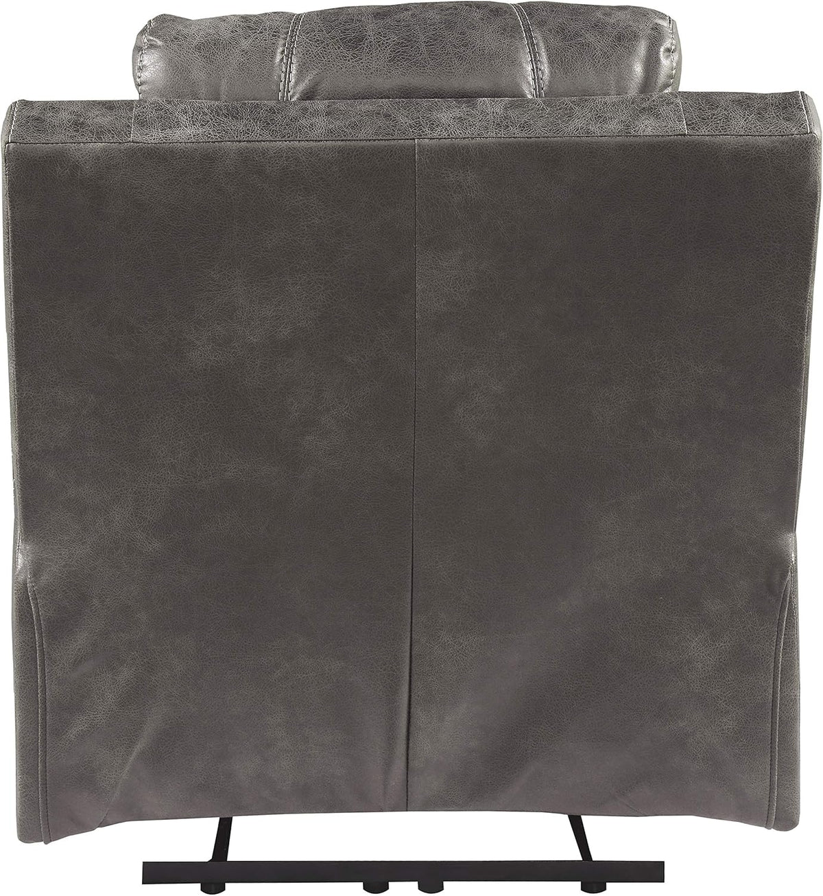 Faux Leather Power Recliner with Adjustable Headrest, Gray H2709