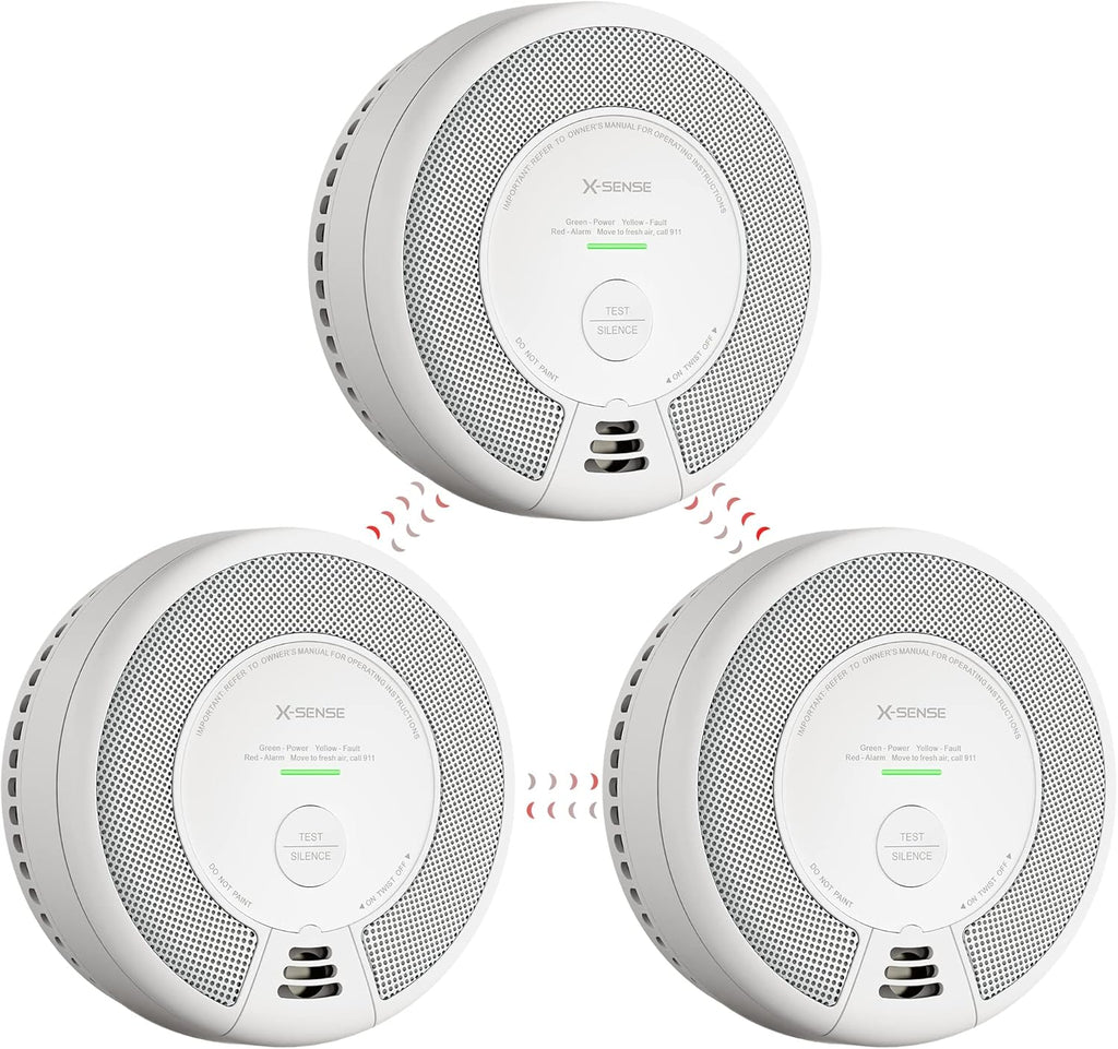 Wireless Interconnected Smoke and Carbon Monoxide Detector, 10-Year Battery, Pack of 3 M41964