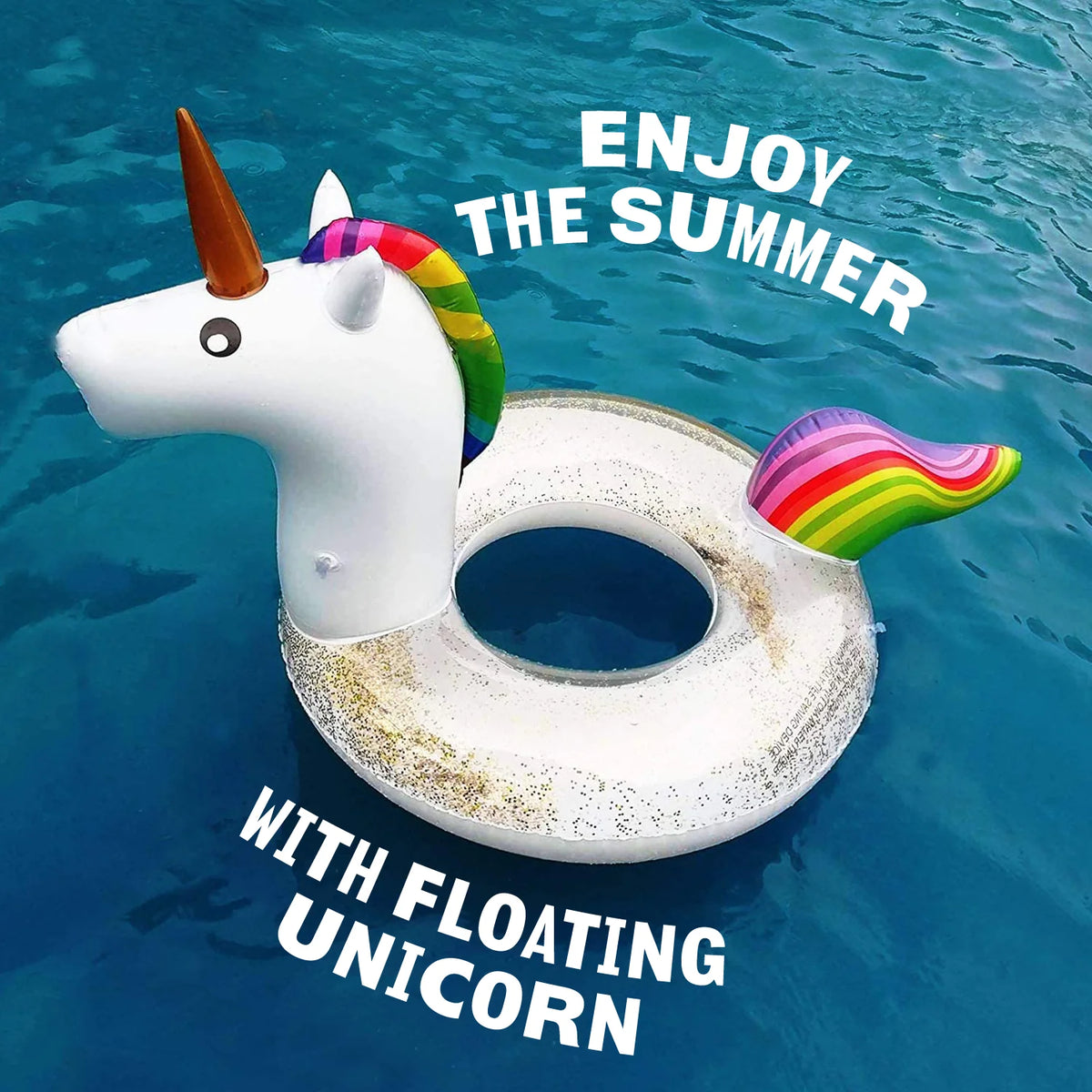 Inflatable Sea Horse Swimming Ring Water Toy (36 inc) D723
