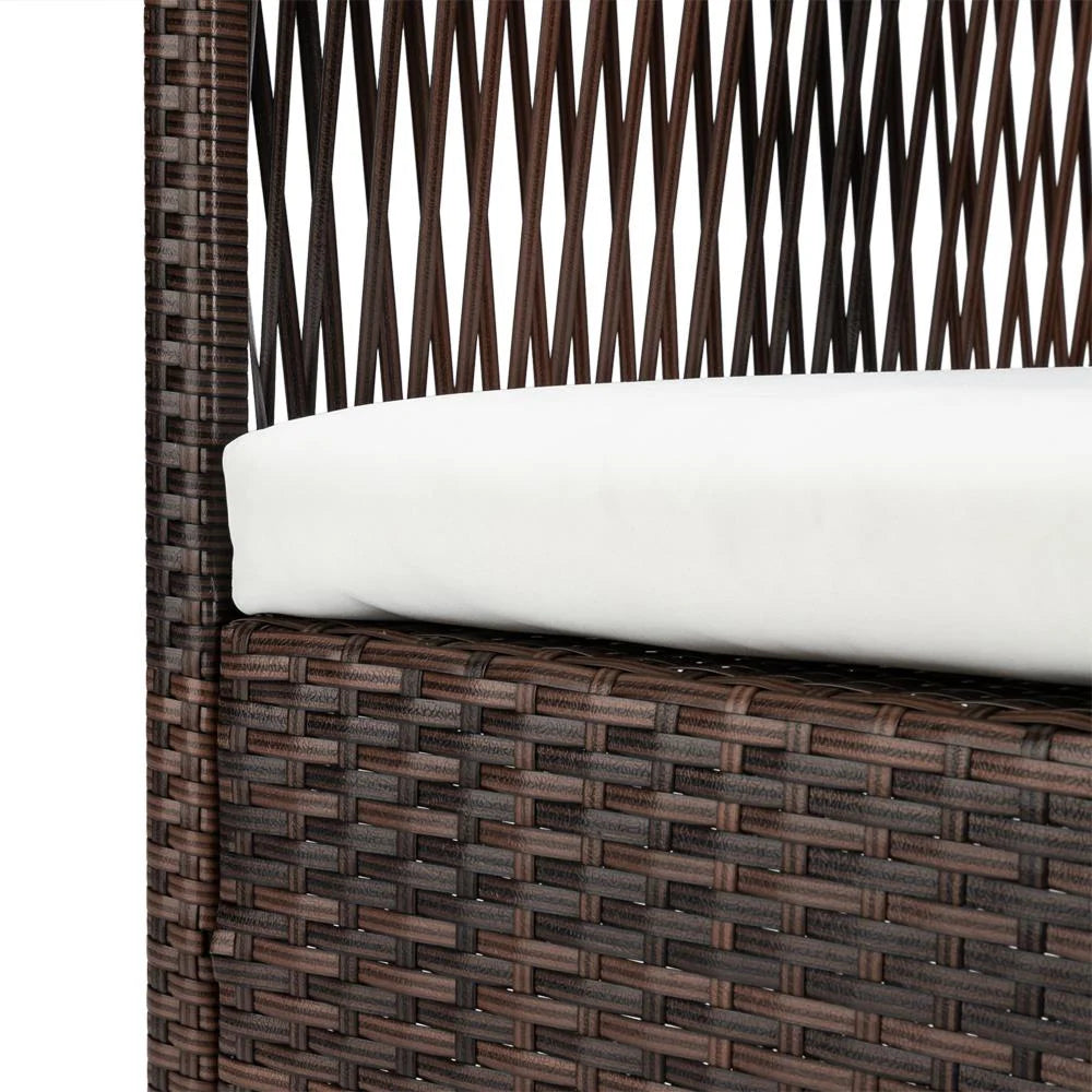 Brown Rattan Outdoor Sofa Set J115