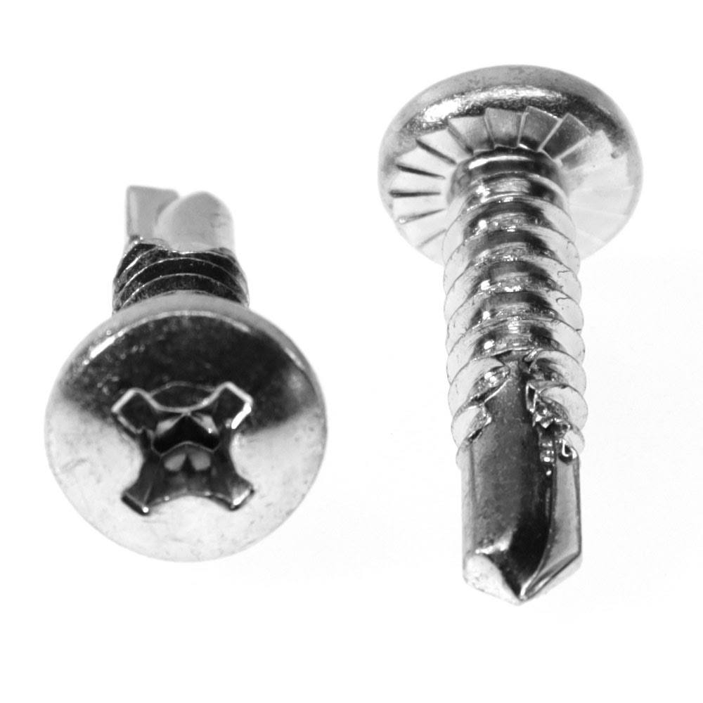 1/4-14 x 1/2 Self Drilling Screw Phillips Pan Head with Serration Low Carbon Steel Zinc Plated Z81061