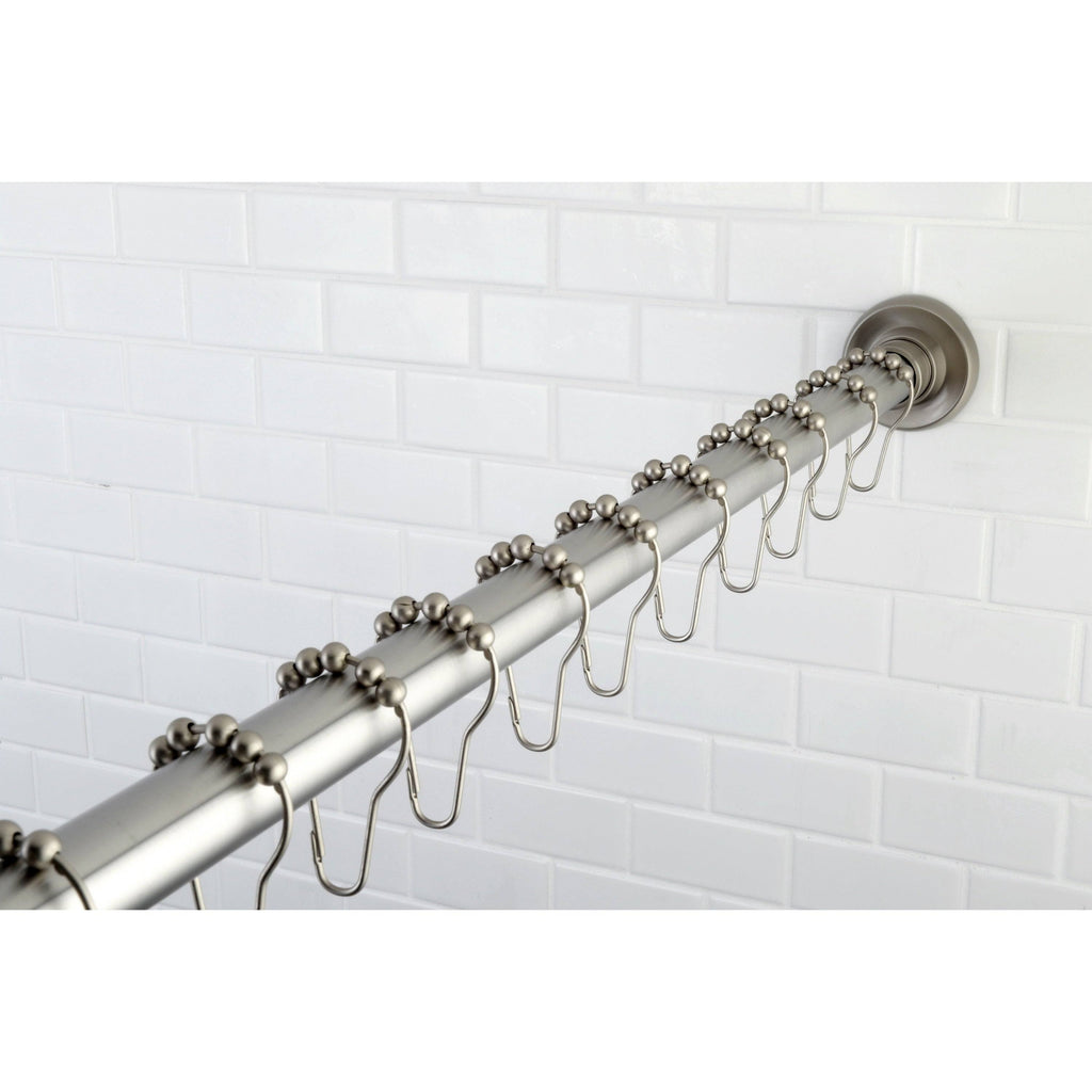 60 in. to 72 in. Tension Shower Rod with Hooks - Satin Nickel P94528