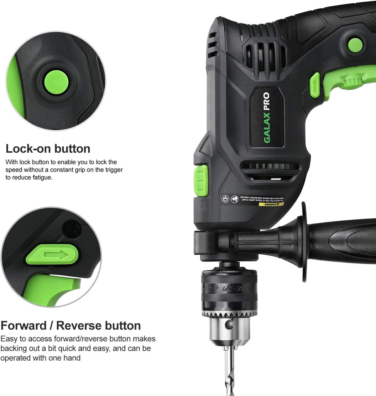 5Amp 1/2-inch Corded Impact Drill with 105pcs Accessories L648