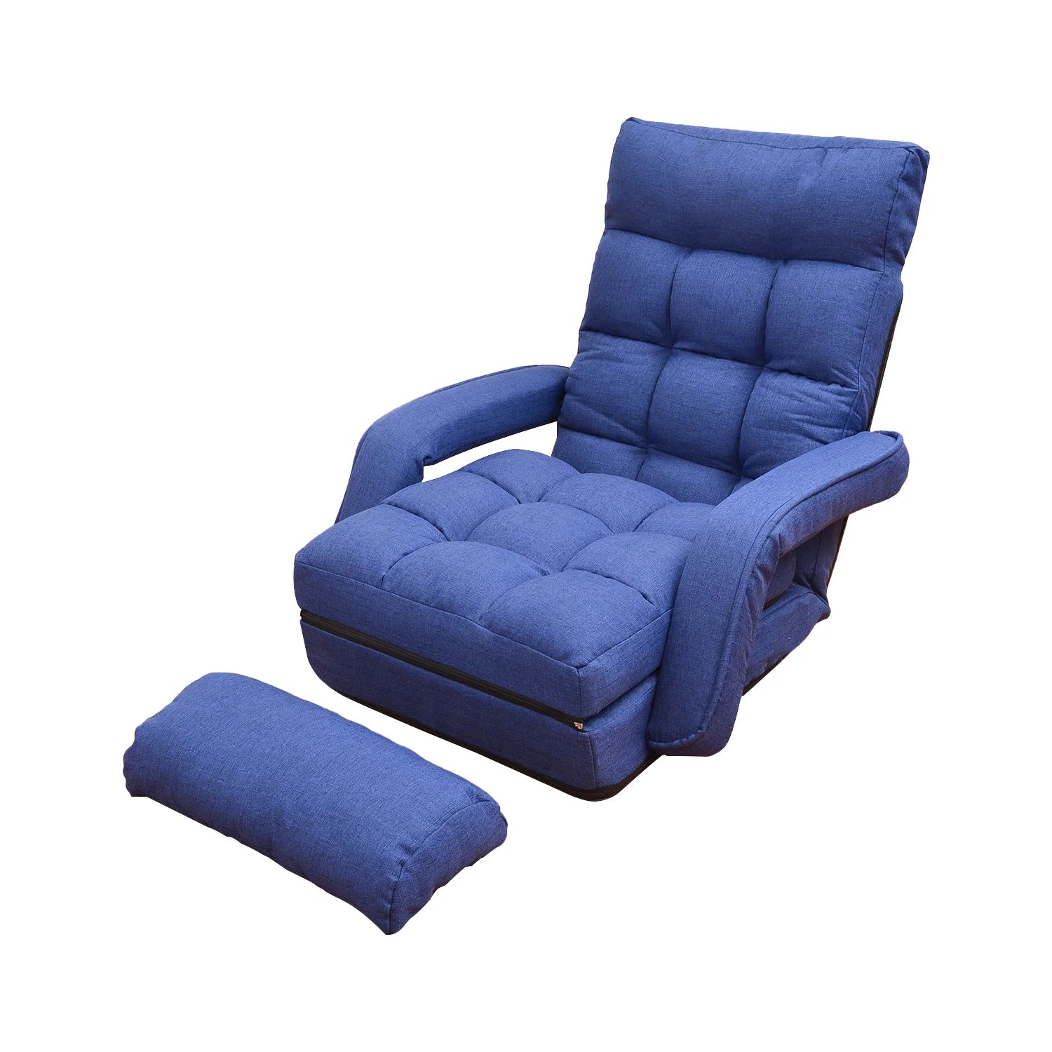Blue Folding Gaming Sofa Recliner Chair with Pillow G1642