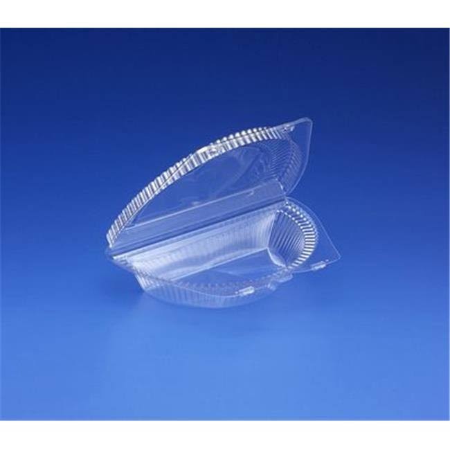 9 in. Hinged Half Pie Container Clear T39854