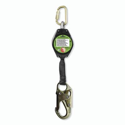 Self-Retracting Le Device, 10 ft, Steel Carabiner, 300 lb, Swivel Snap Hook G15428