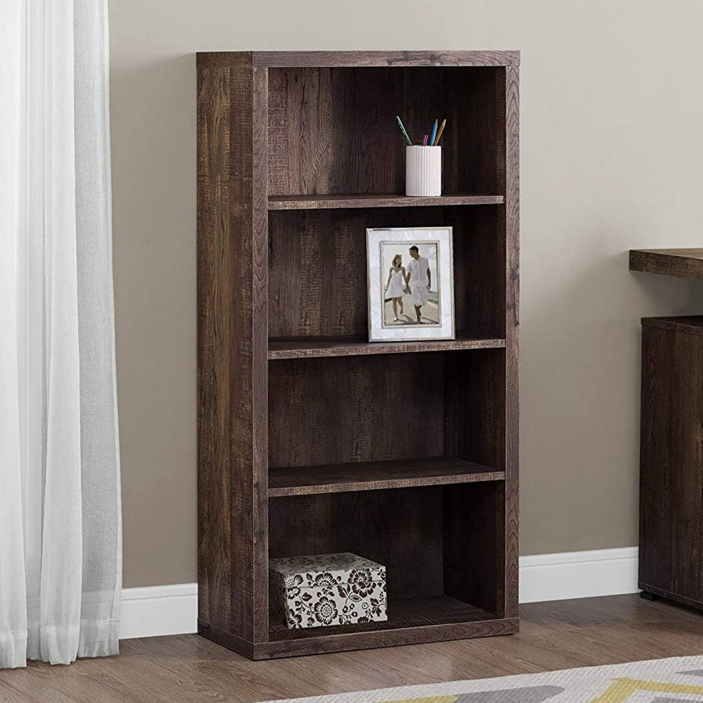 Brown Particle Board Adjustable Shelves Bookshelf T670