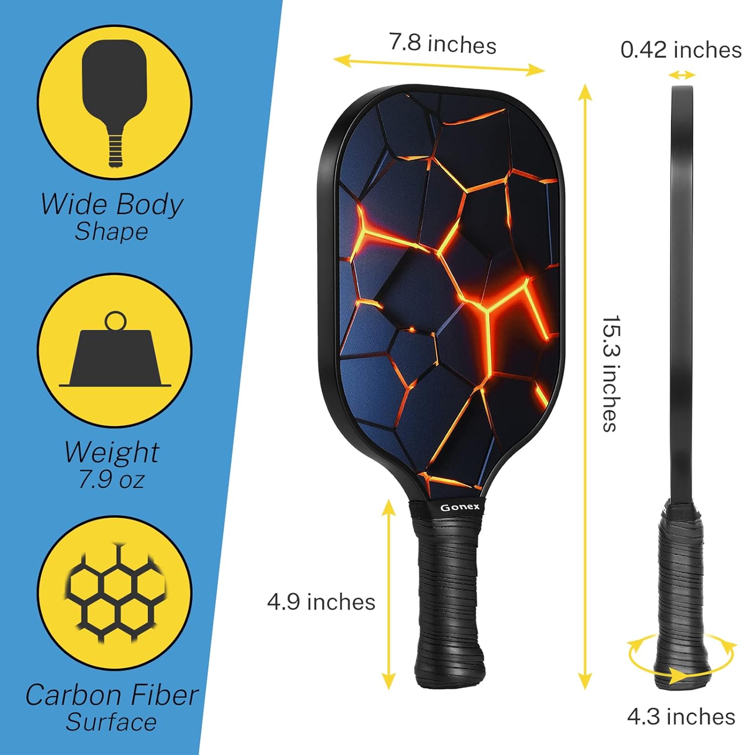 Graphite Pickleball Paddles Set of 2 with 4 Balls and Carry Bag K8794