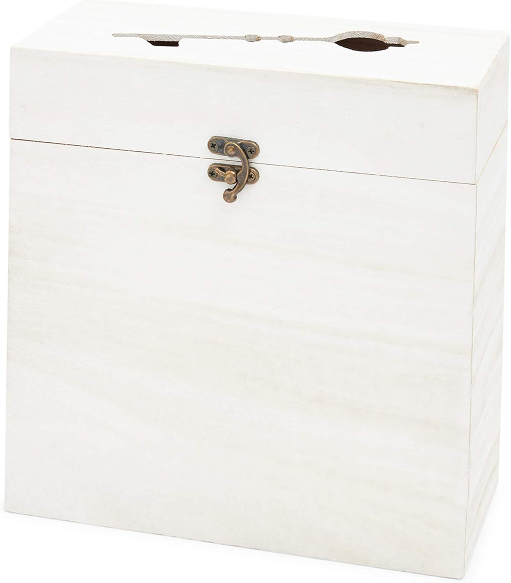 White Rustic Card Box X924989