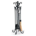 5 Piece Brushed Bronze Fireplace Tool Set J5187