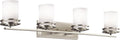 4 Light Brushed Nickel Vanity Light M680