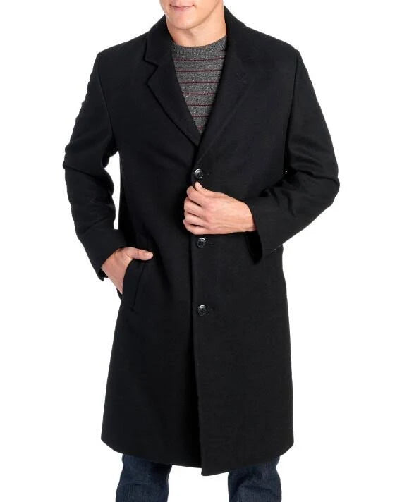Black Wool Top Coat X243237