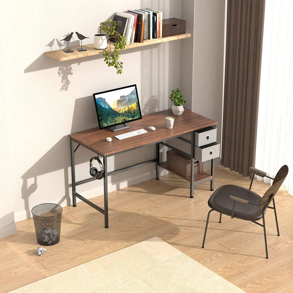 47x22 Desk with Drawers and Storage Shelves Y6400