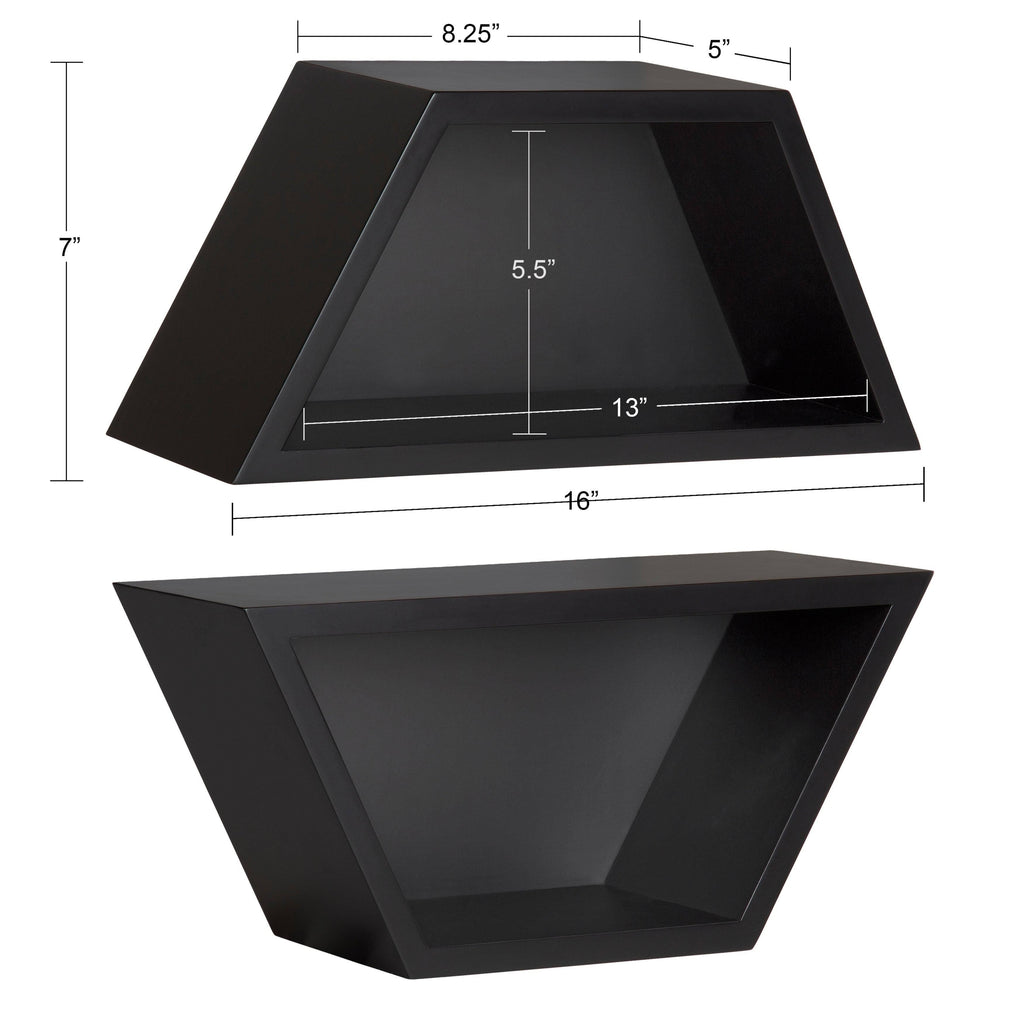 Black Wall Shelf Set of 2 N494861